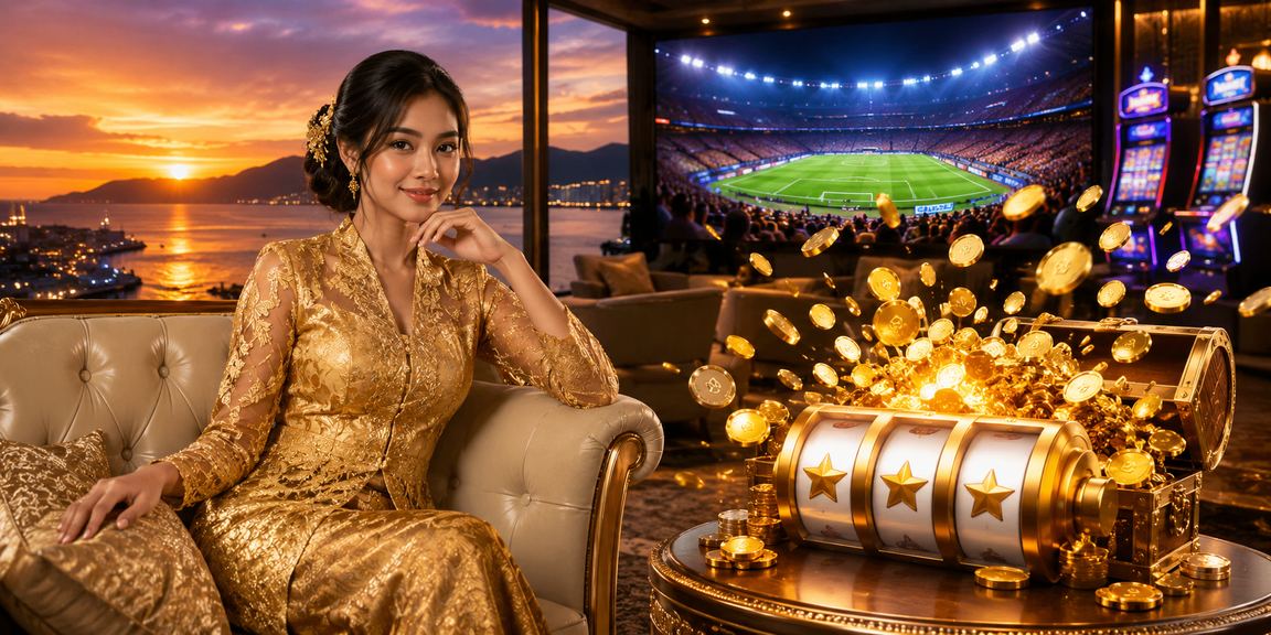 Pengguna membuat pertaruhan bola sepak di Kota Kinabalu dengan pakaian kebaya