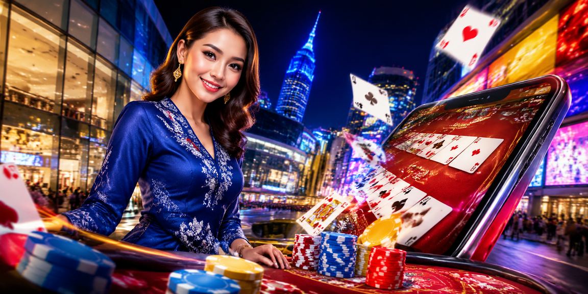 Pemain dewasa Malaysia bermain rummy dalam pakaian baju kurung dengan bertanggungjawab