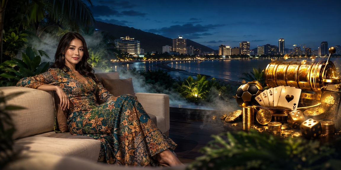 Suasana hiburan dan pembayaran di kasino Penang dengan motif batik