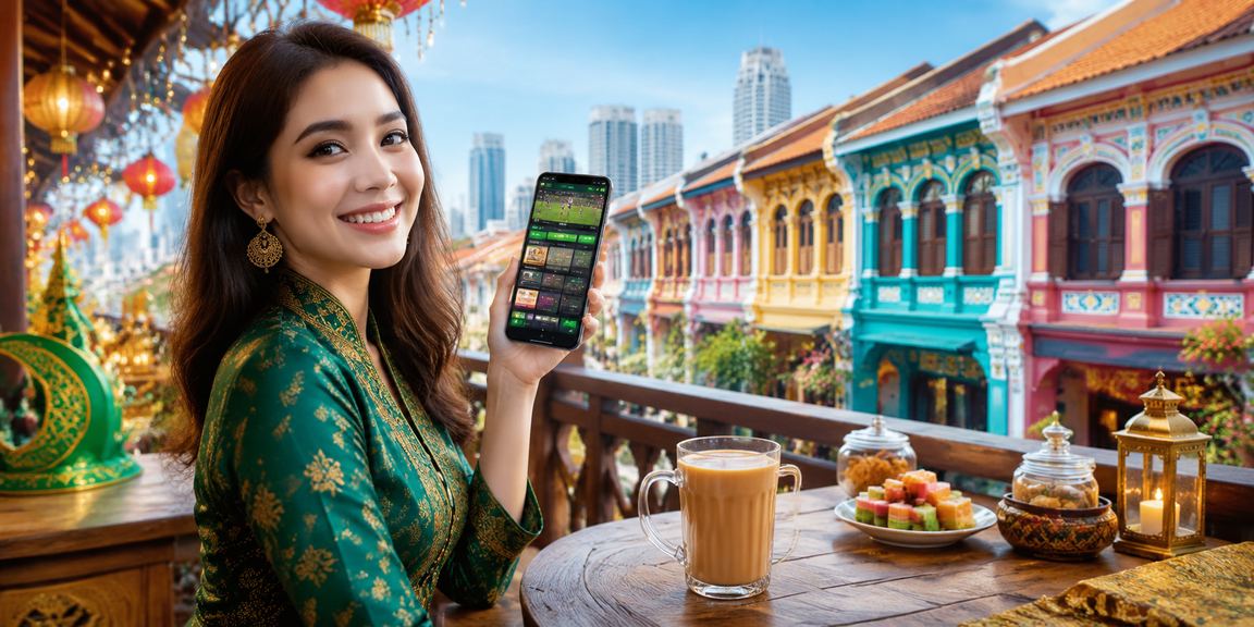 Pemain Malaysia menggunakan telefon pintar untuk log masuk ke platform pertaruhan dalam talian di Pulau Pinang